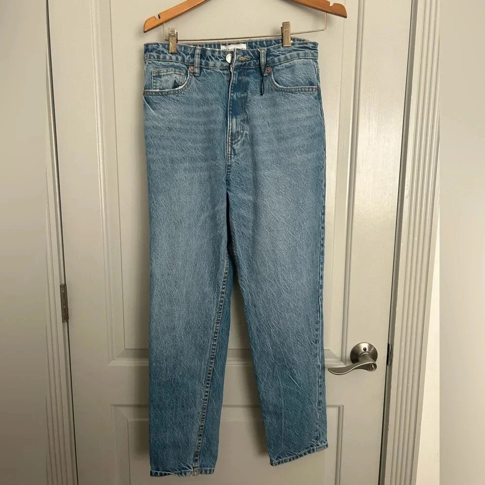 Zara Light Blue Straight Leg Jeans